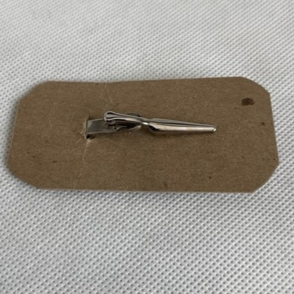 Vintage Silver Tone Black Horse Tie Clasp Bar Clip Men’s Accessory 2.5" - Picture 3 of 4